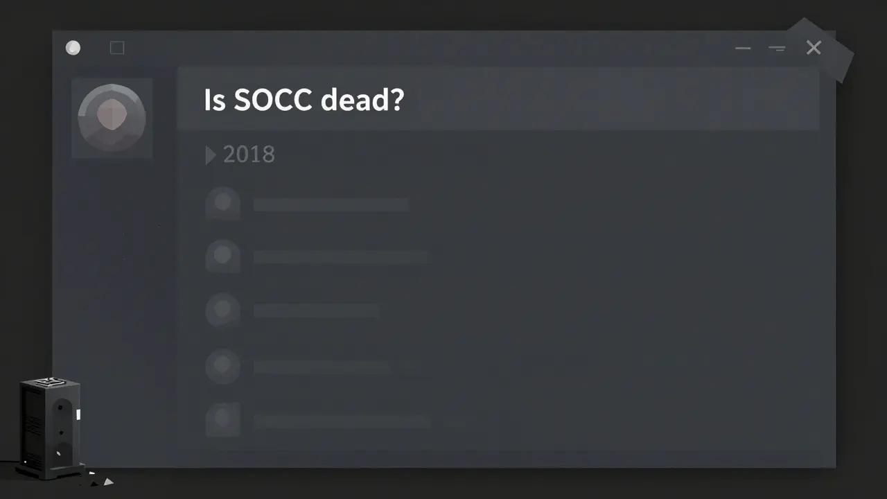 An empty online forum with a single old post about SocialCoin, all in low-poly style.