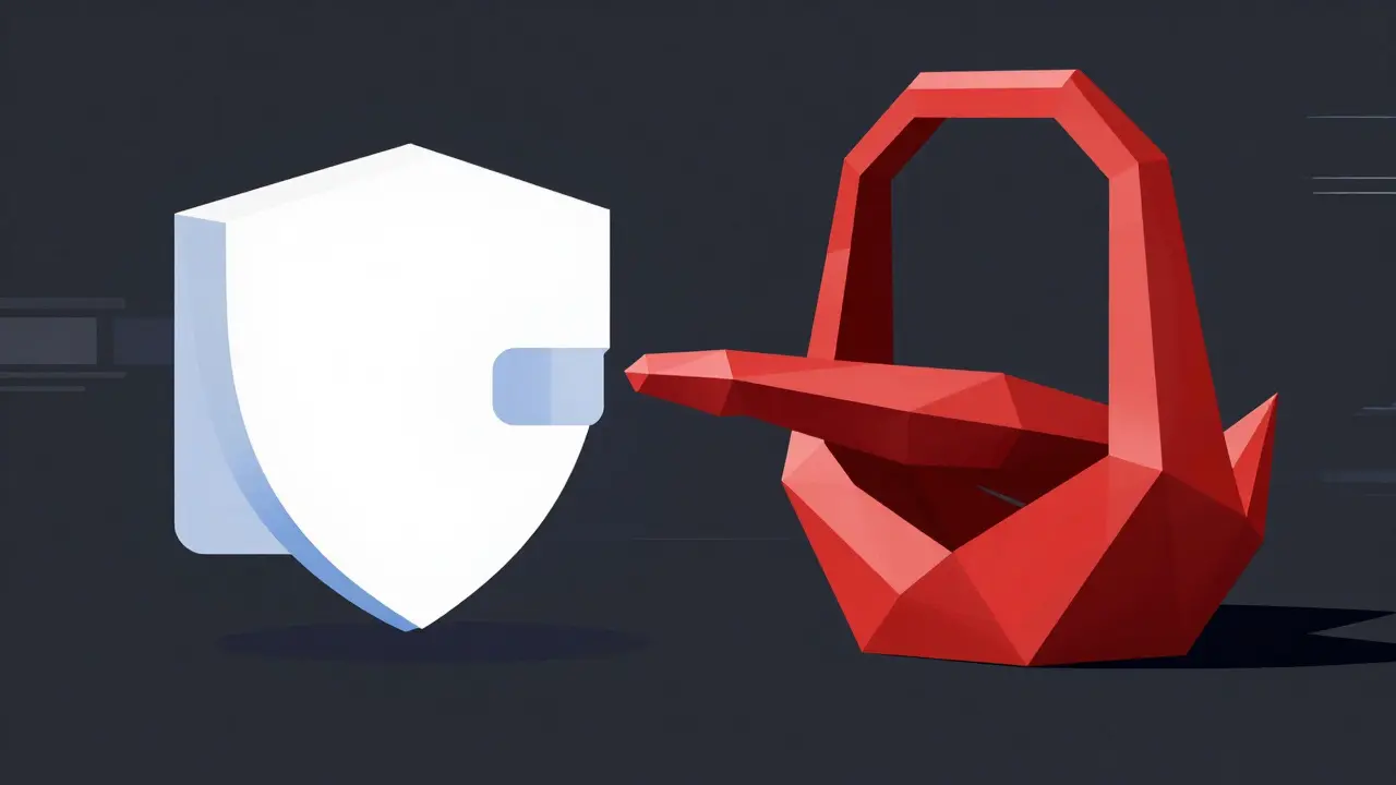 Low poly graphic warning of phishing scams targeting crypto investors