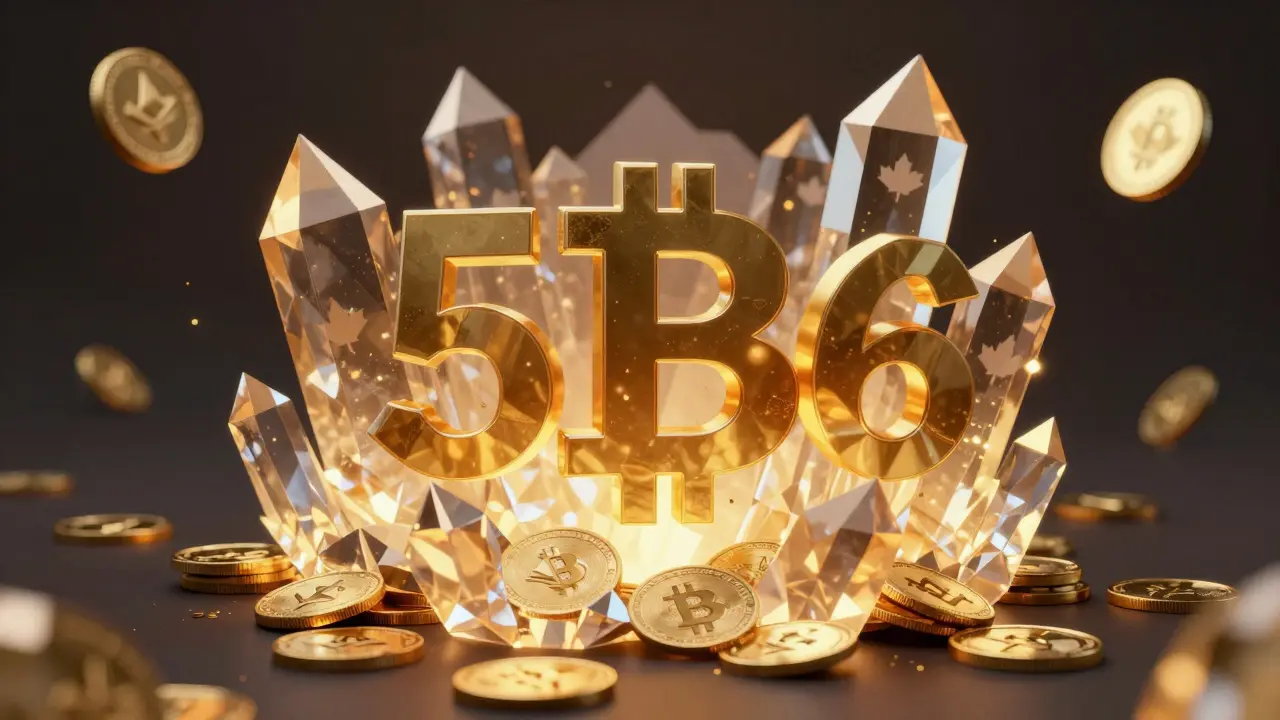 Low poly Bitcoin and Ethereum coins encased in glowing amber crystal structures