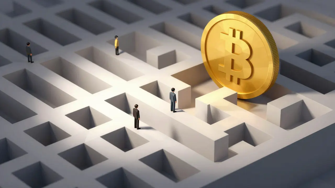 Low poly concept of complex bureaucracy and rising state digital currency control.