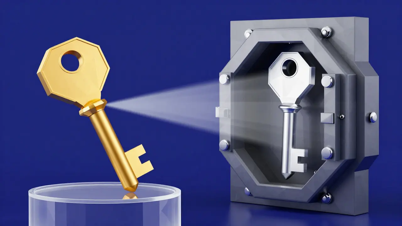 Low poly public and private keys in a vault