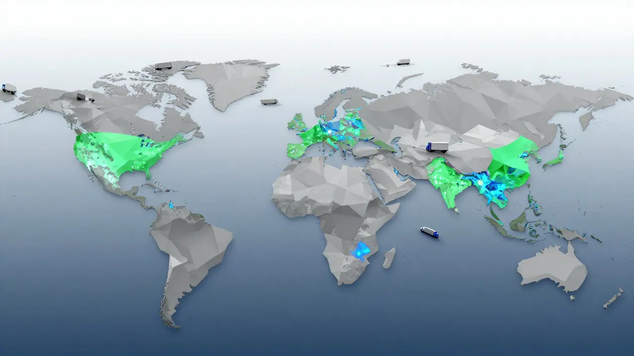 Map showing miners moving from Sweden to US