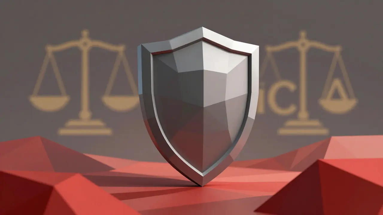Abstract low poly shield symbolizing untracked crypto status