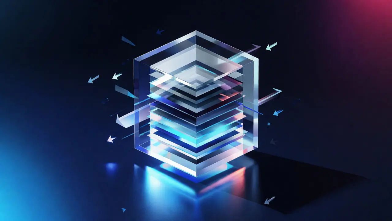 Abstract low poly visualization of concentrated liquidity price ranges.